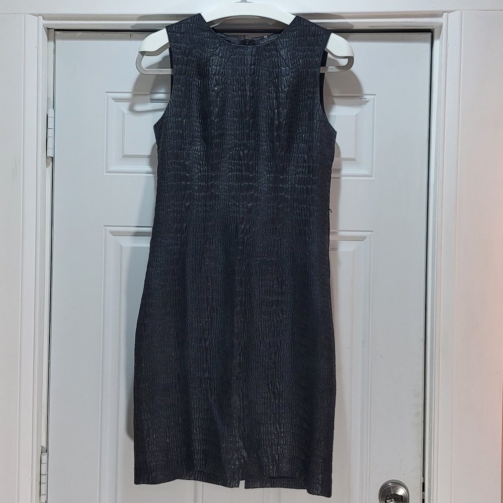 Elie Tahari Black Textured Dress